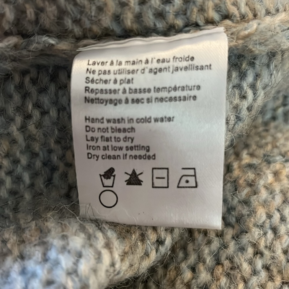 CHARLIE B Blue,white & Brown Pastel Ombre Space -Dye Hooded Cardigan Size TG/XL - Picture 7 of 15